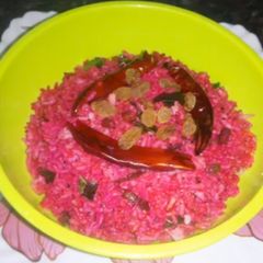 A picture of Beetroot Fry Rice.