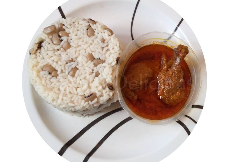 Rice and Beans with Chicken Stew