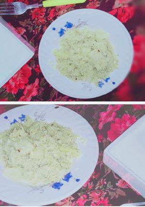 A picture of Sufiyana veg pulao with buttermilk Raita.