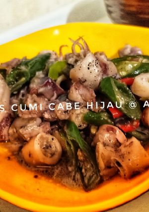 Foto resep Tumis cumi cabai hijau