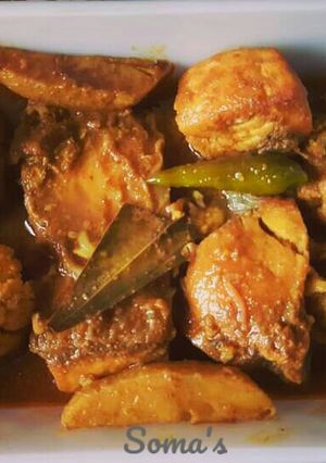 ফুলকপি আলু দিয়ে কাতলা মাছের ঝোল(Phoolkopi aloo diye katla macher jhol recipe in Bengali) রেসিপির প্রধান ছবি