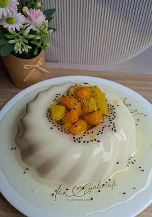Foto resep Puding Susu Saus Buah Segar