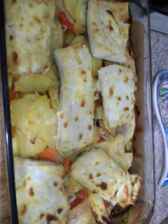 Una foto de Bacalao gratinado con mahonesa