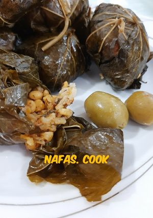 عکسی از دستور دلمه برگ مو