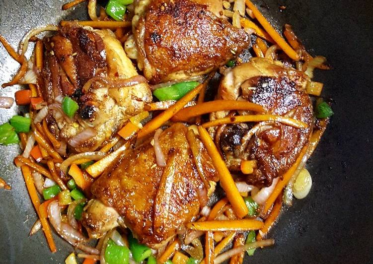 Simple Way to Cook Yummy Orange Chicken Thighs