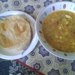 A picture of Poori tarkari.