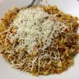 Nasi goreng kuning kornet keju