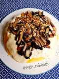Polenta con crema di grana e radicchio