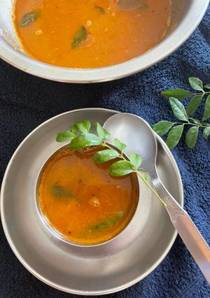 A picture of Tomato Rasam.