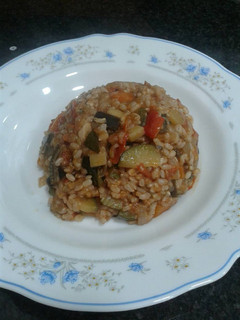 Una foto de Paella de verduras