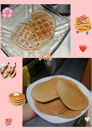 Una foto de Panqueques y/o crepes de avena y plátano