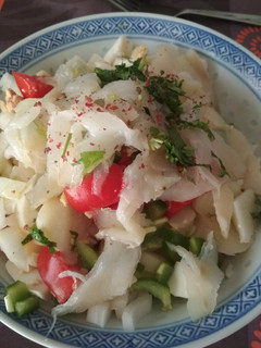 Una foto de Ensalada de patata con bacalao ahumado