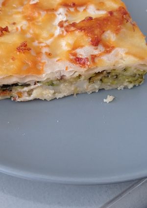 Une photo de Tourte courgettes/chèvre