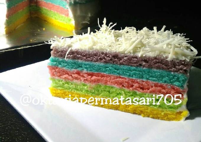 Resep Rainbow Cake Kukus Oleh Oktavia Permata Sari Cookpad