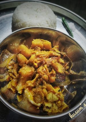 A picture of Papad ki sabji.