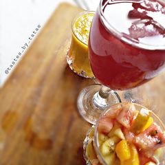 A picture of Tropical hibiscus drink (zobo).