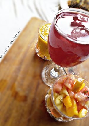A picture of Tropical hibiscus drink (zobo).