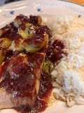 Secreto con salsa de vino tinto y uva caramelizada al estragón !!!
