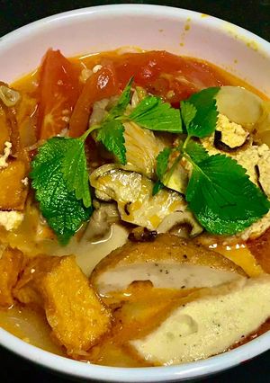 Hình của món Bún Riêu Chay.