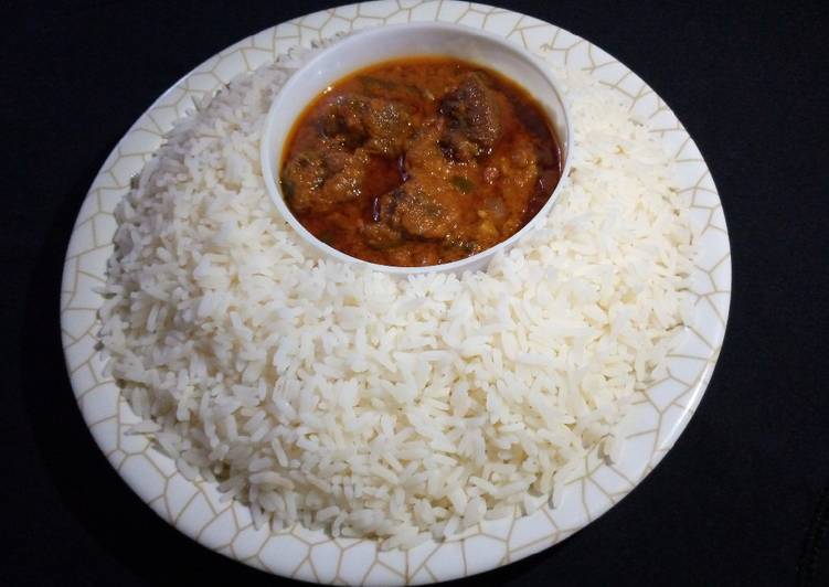 White rice with stew