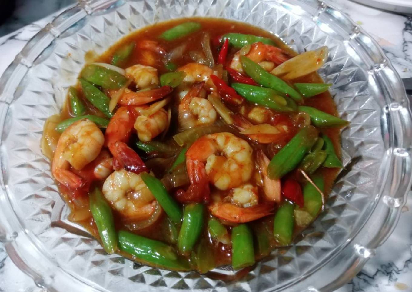 Tumis udang buncis