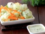 Cucumber and Carrot Salad with Dill - Yogurt dressing