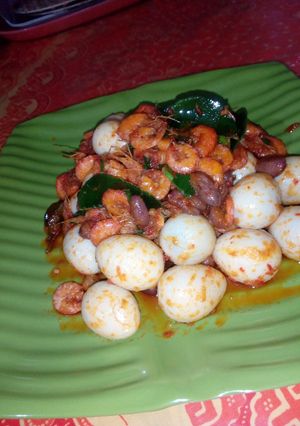 Foto resep Semarak udang bumbu merah