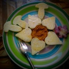 A picture of Boiled yam nd yajin ƙarago, by Mmn khaleel's kitchen.