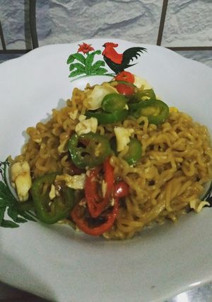 Foto resep Mie goreng lada hitam plus jalapeno