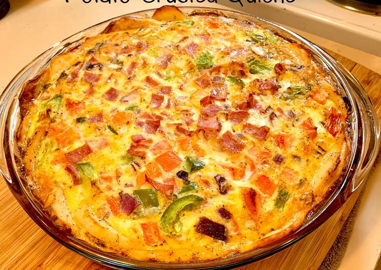 Resep Dadar Kentang Quiche dengan Turkey Bacon 🥓 Anti Gagal