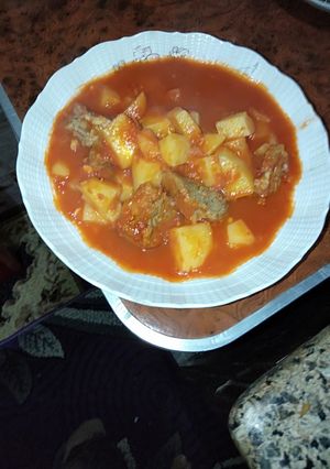 صورة لوصفة بطاطس باللحمه