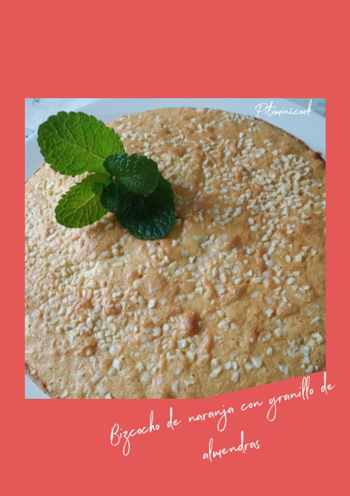 Una foto de Bizcocho de naranja con granillo de almendras