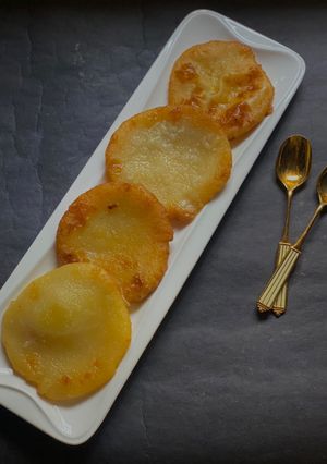 A picture of KheerPoa, a classic from Thakurbari’r Ranna for Poush Sankranti.