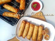 Gambar popia carbonara hotdog