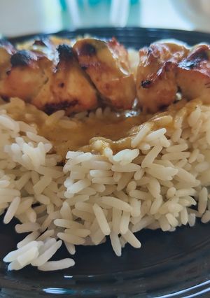 Une photo de Brochettes de poulet au lait de coco