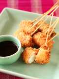 Tofu and Bacon Skewers (Kushiage)