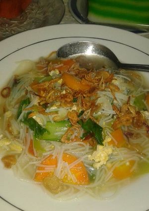 Foto resep Bihun rebus bumbu ebi ala bunda Riska