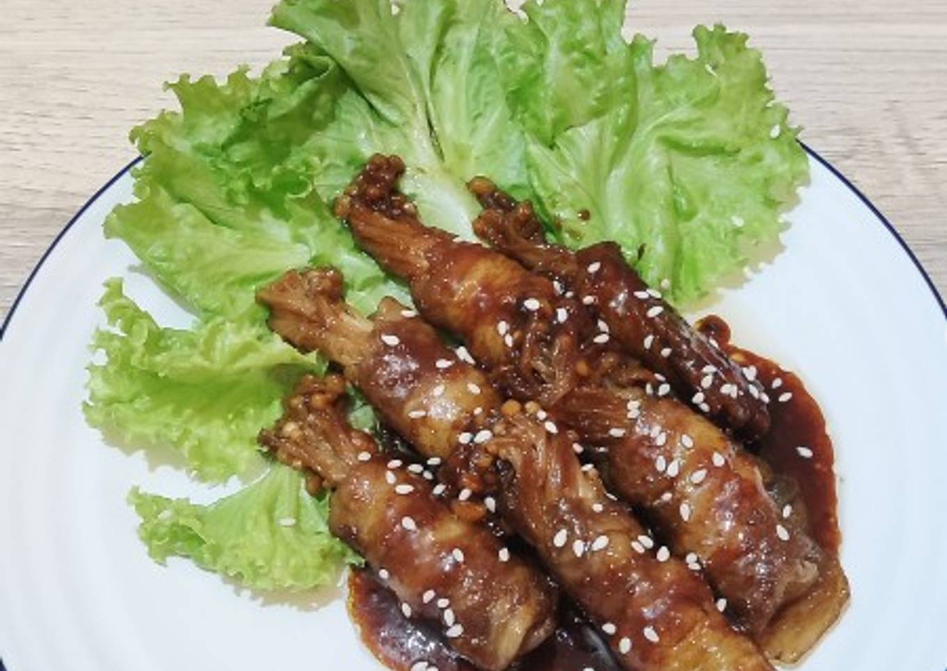 Cara Gampang Menyiapkan 8. Enoki Beef Roll, Lezat