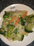 Fideos chinos (transparente) con verduras