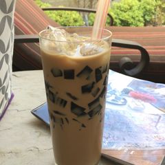 A picture of Grass Jelly Cappuccino.