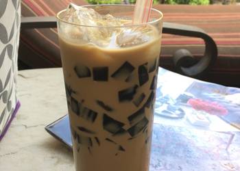 Easiest Way to Recipe Tasty Grass Jelly Cappuccino