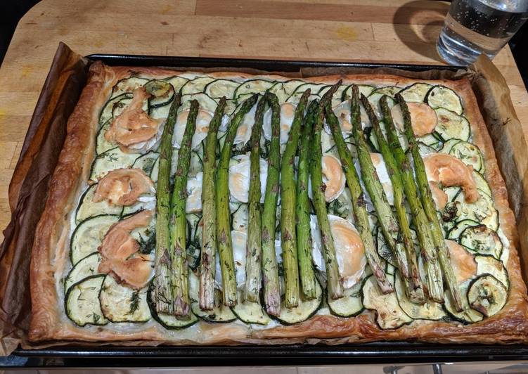 Courgette and Asparagus Tart