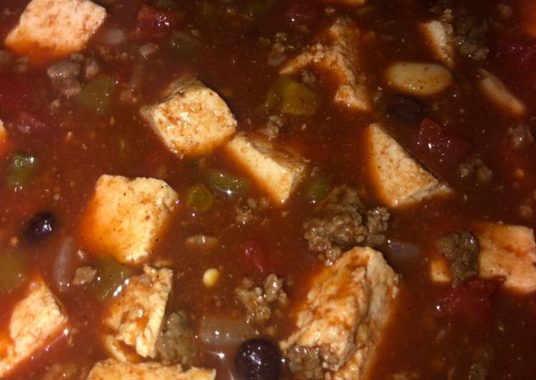 Easiest Way to Make Ultimate 1 Pot, 30 Minute Spicy Chili with Tofu