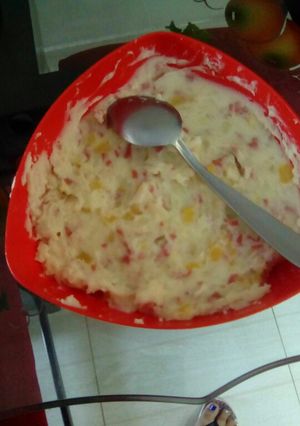 Una foto de Puré de papa dulce