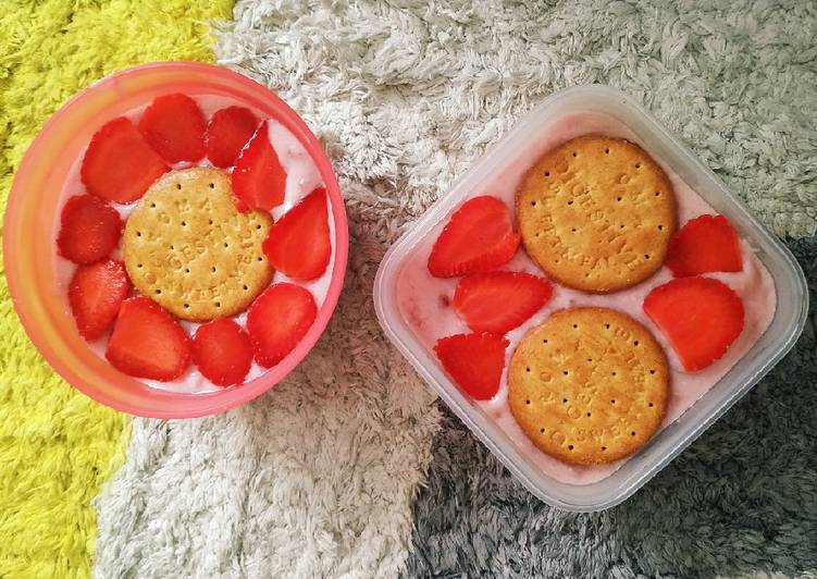 Langkah Mudah untuk Membuat Strawberry Marie Pudding ~ MPASI 1Y+ Anti Gagal