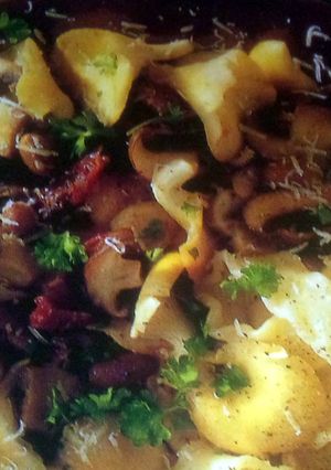 A picture of Sig's Beans with Mushrooms,.
