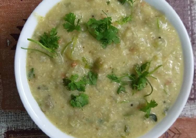 Bottle Gourd and moong dal Kutu or gravy