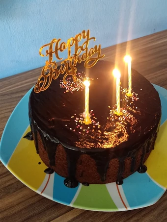 Cara Sederhana Menyiapkan Resep  Banana Choco Cake Birthday yang Bisa Manjain Lidah, Enak