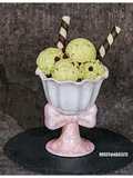 Avocado Ice Cream With Almond And Choco Chip