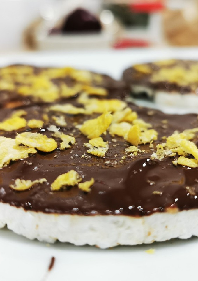 Una foto de Tortitas choco puro y cacahuete